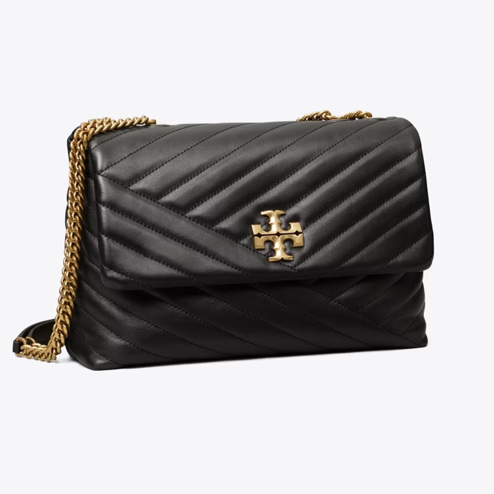 Tory Burch Kira Chevron Large Quilted Leather Shoulder Bag. Convertible strap. - Picture 2 of 15